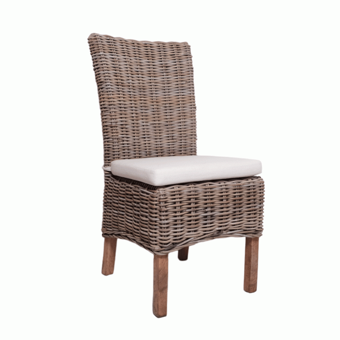 Rio Dining Chiar Rattan Split Kubu Grey